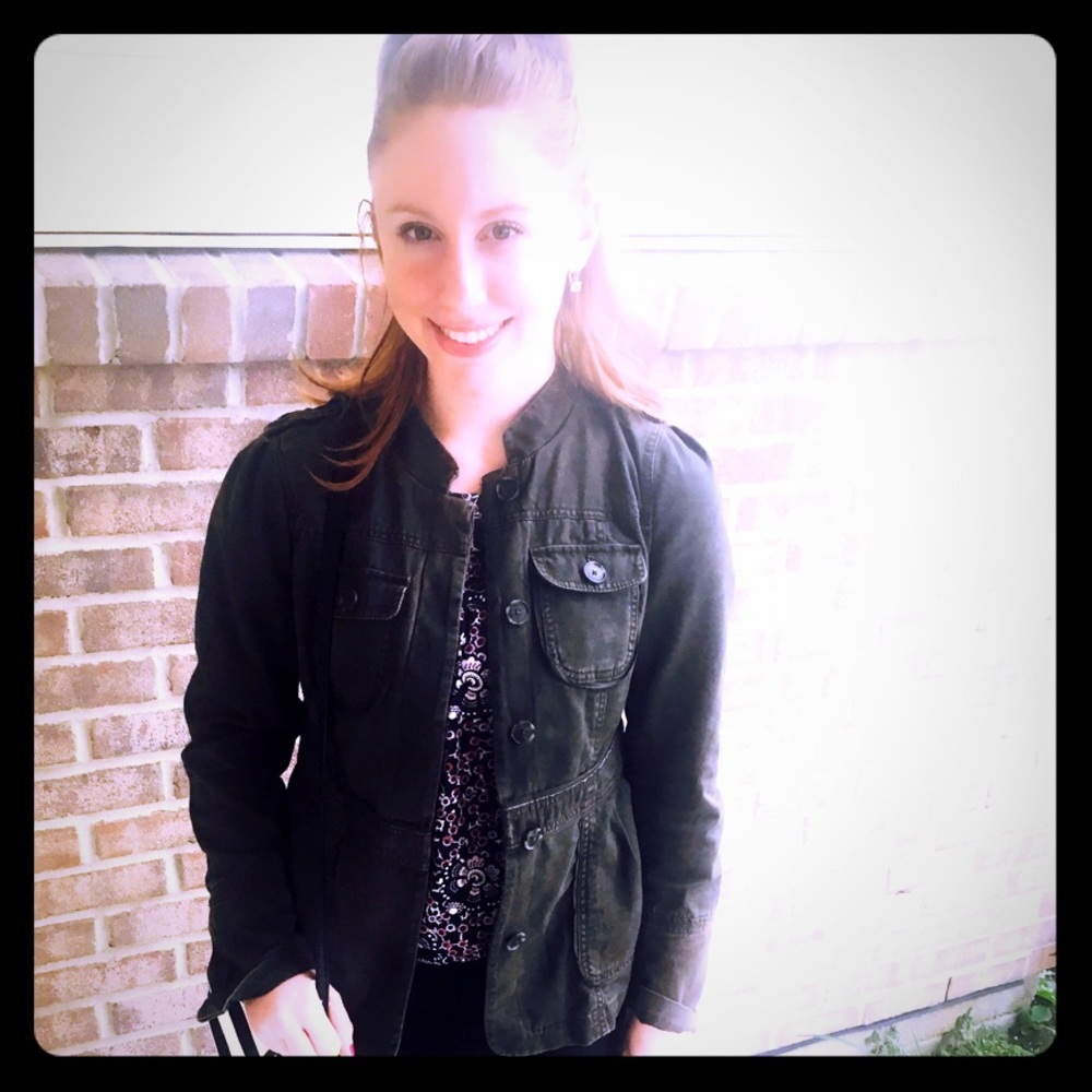 Loft green utility jacket